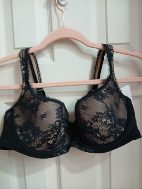Rosme Bra US 40B Chanty Lace Germany 626718 Black Lace Underwire Balconette NWT